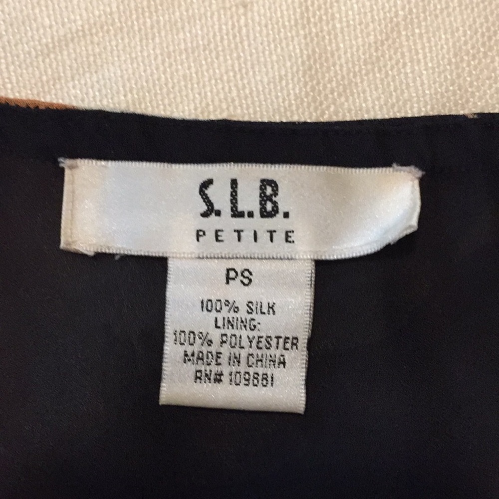 Vintage S.L.B. Silk Organza High/Low Floral Asymmetrical Skirt Olive Coral S/P - Picture 9 of 16